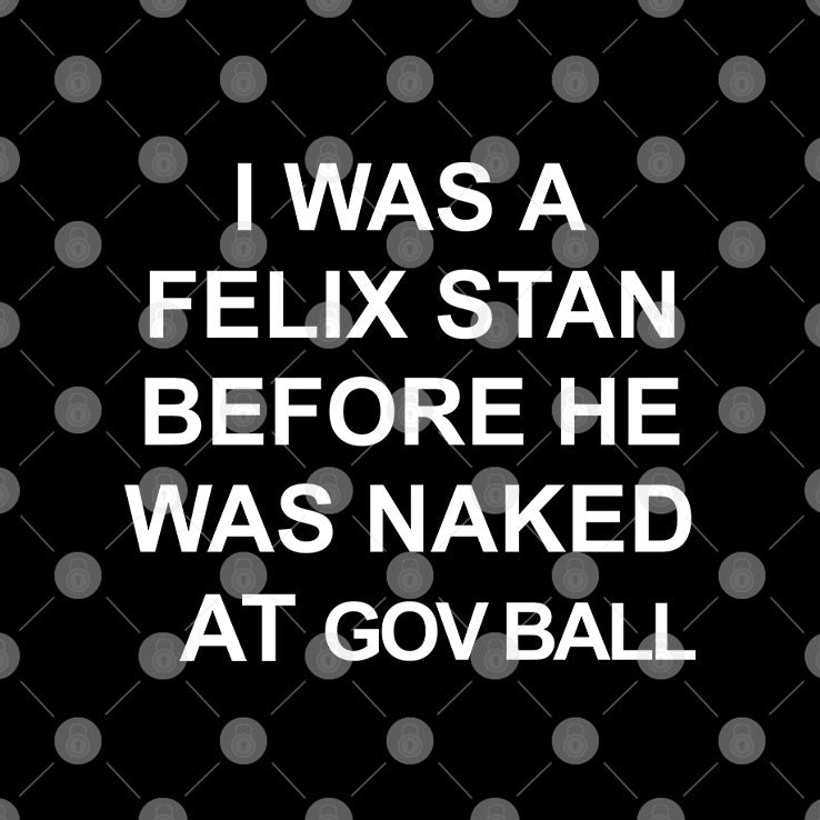 I Was A Felix Stan Before He Was Naked At Gov Ball T Shirt
