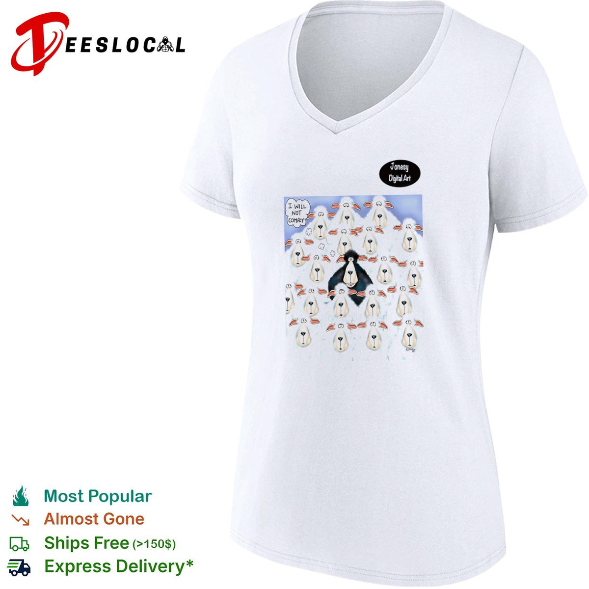 I Will Not Comply Black Sheep shirt