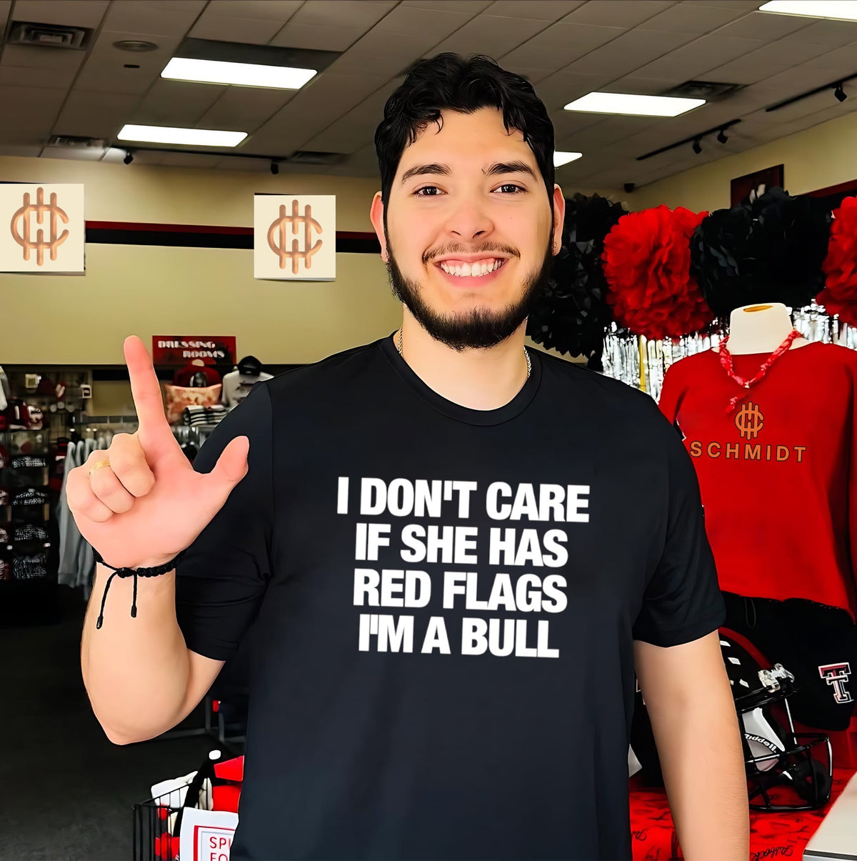 I don’t care if she has red flags I’m a bull shirt