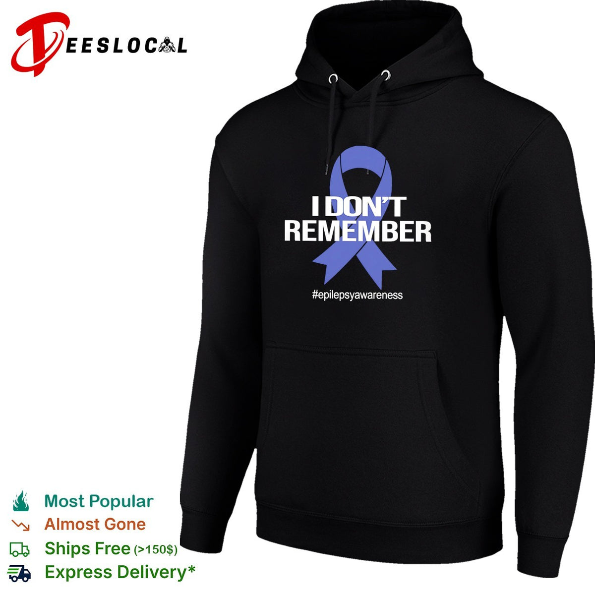 I don’t remember epilepsy awareness ribbon bold text shirt