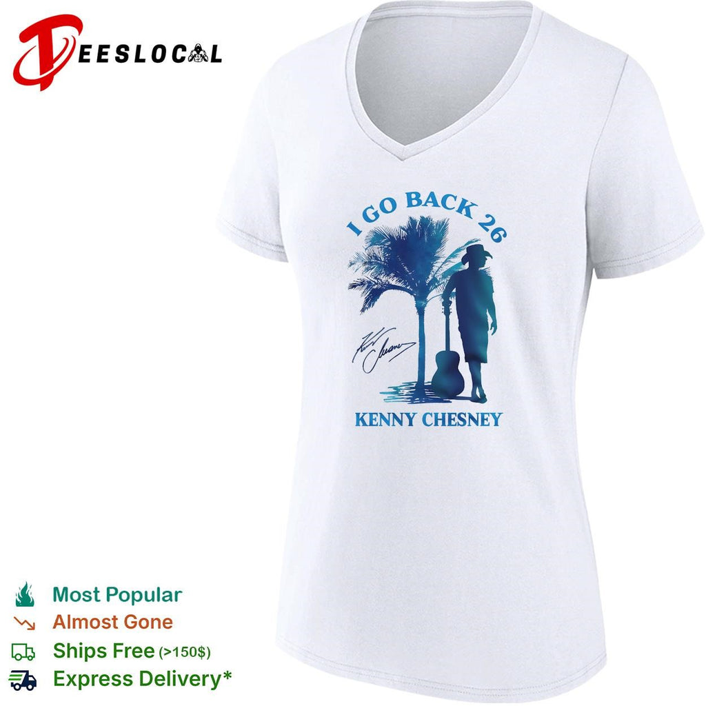 I go back beach silhouette guitar palm trees poster shirt