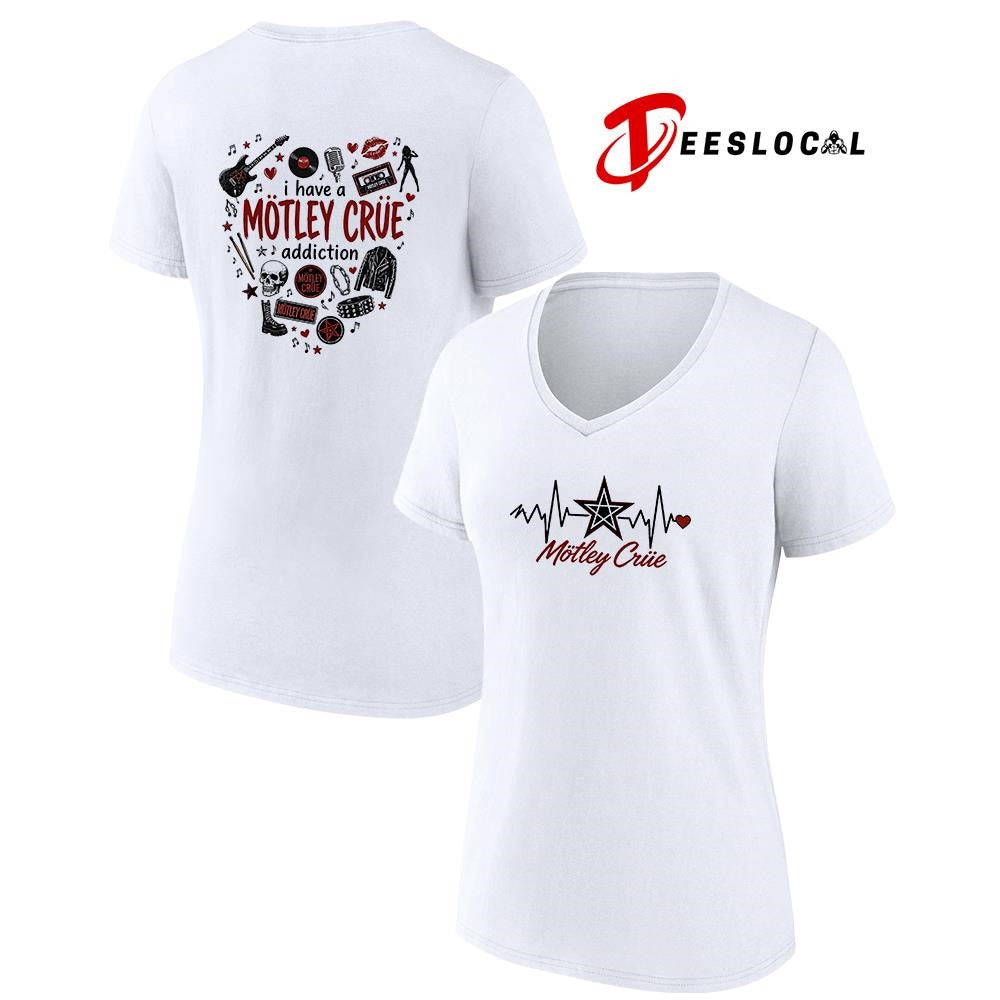 I have a Motley Criie addiction heartbeat signs shirt