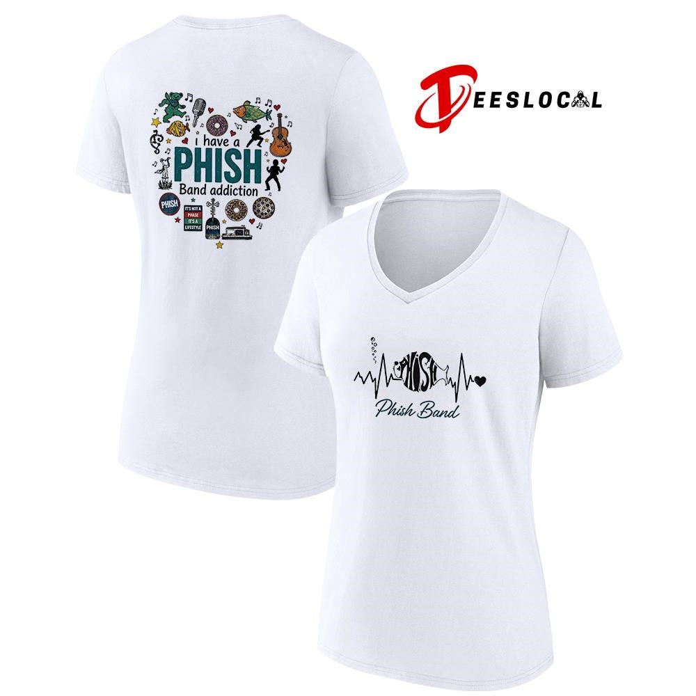 I have a Phish addiction heartbeat signs shirt