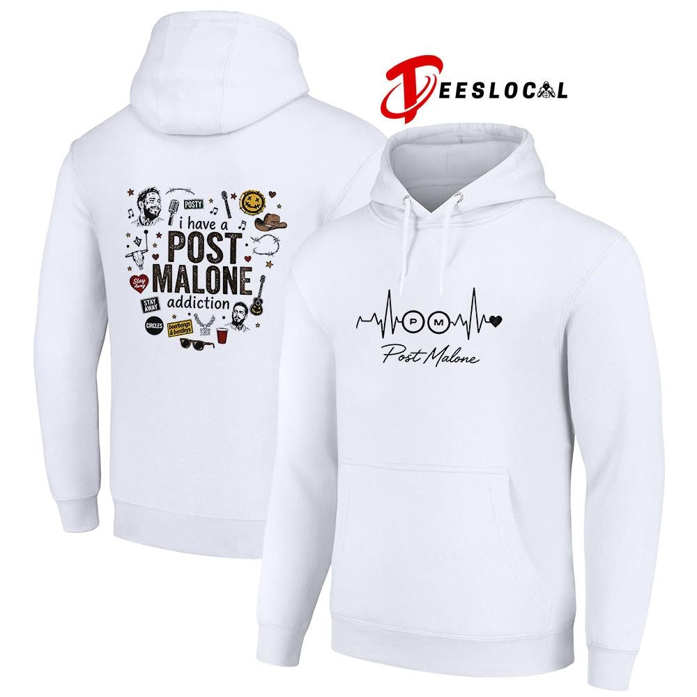 I have a Post Malone addiction heartbeat signs shirt