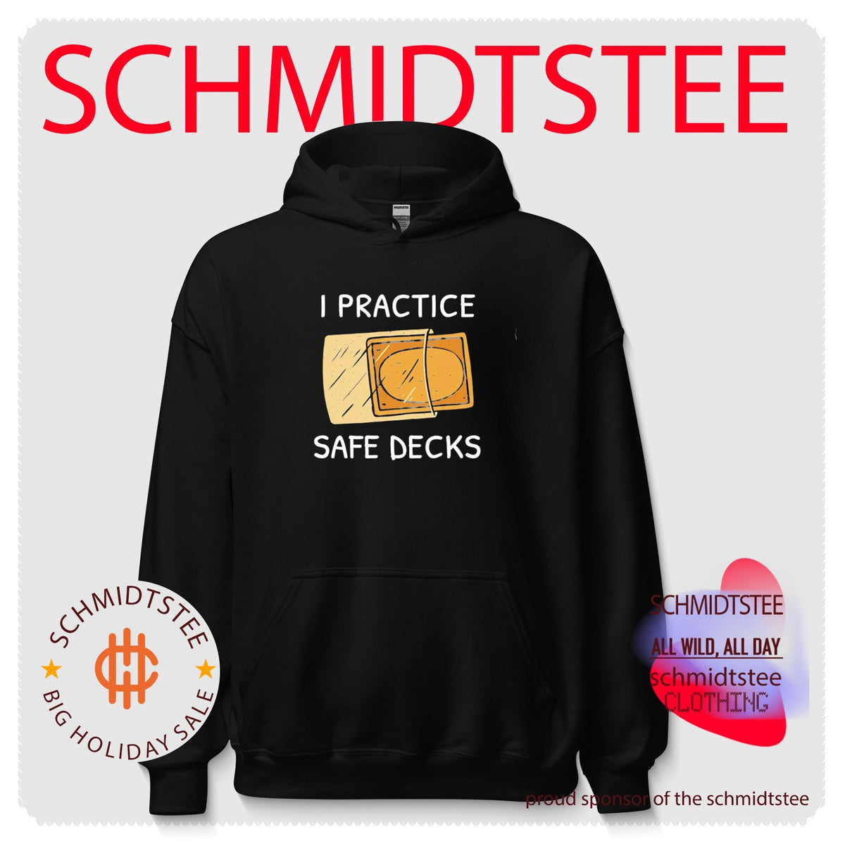 I practice safe decks graphic shirt