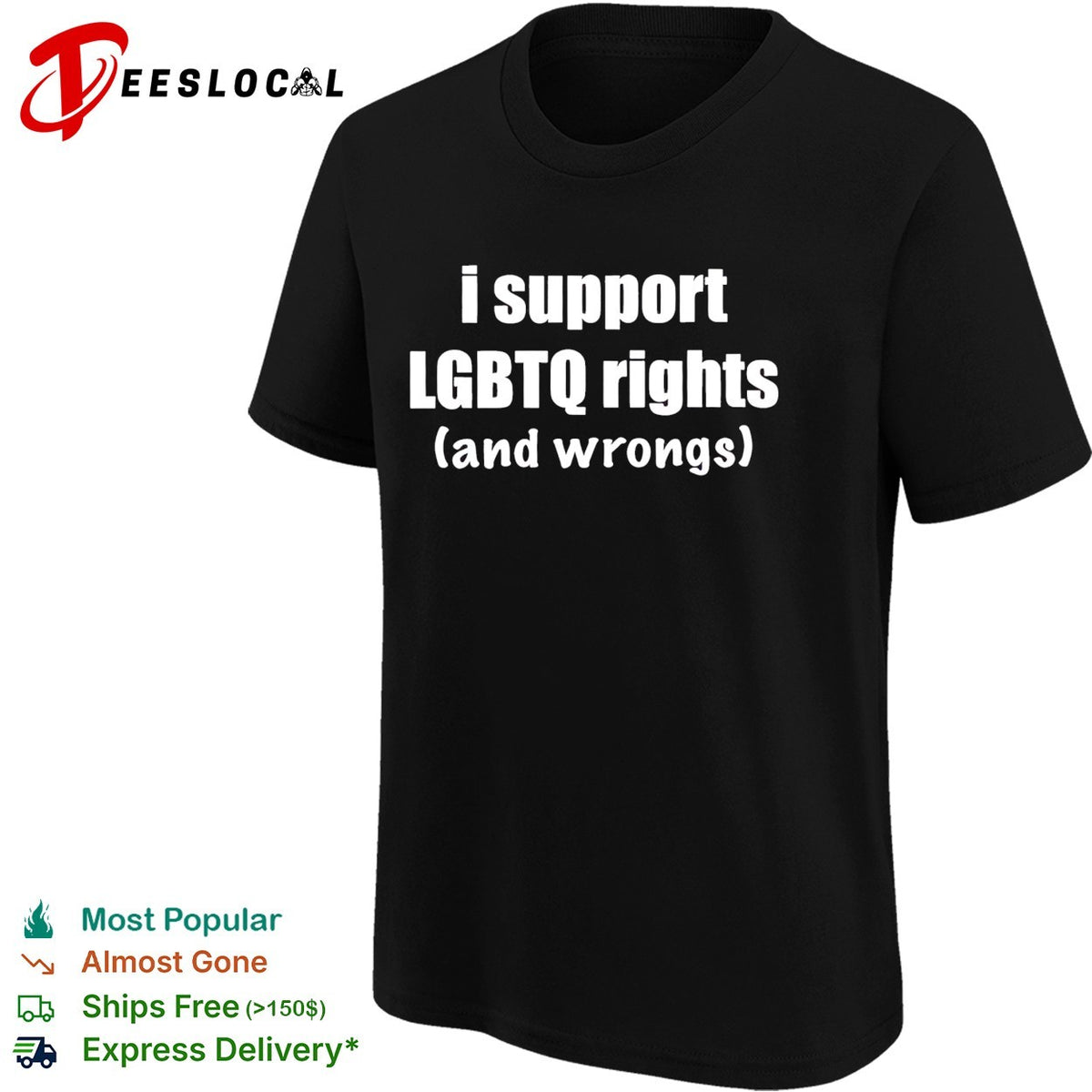 I support LGBTQ rights and wrongs Pride Month shirt
