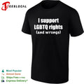 I support LGBTQ rights and wrongs Pride Month shirt