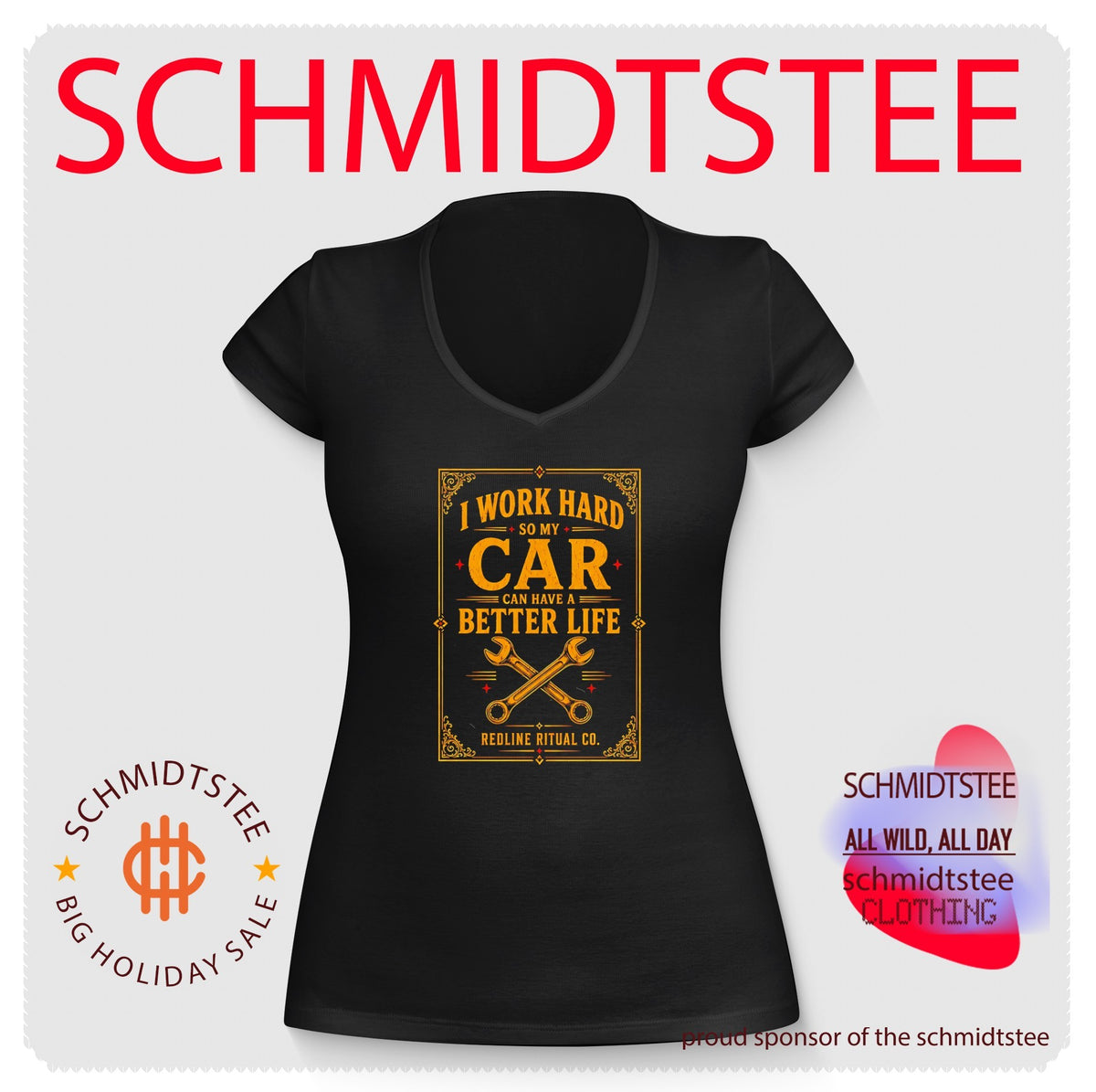 I work hard so my car can have a better life crossed wrenches shirt