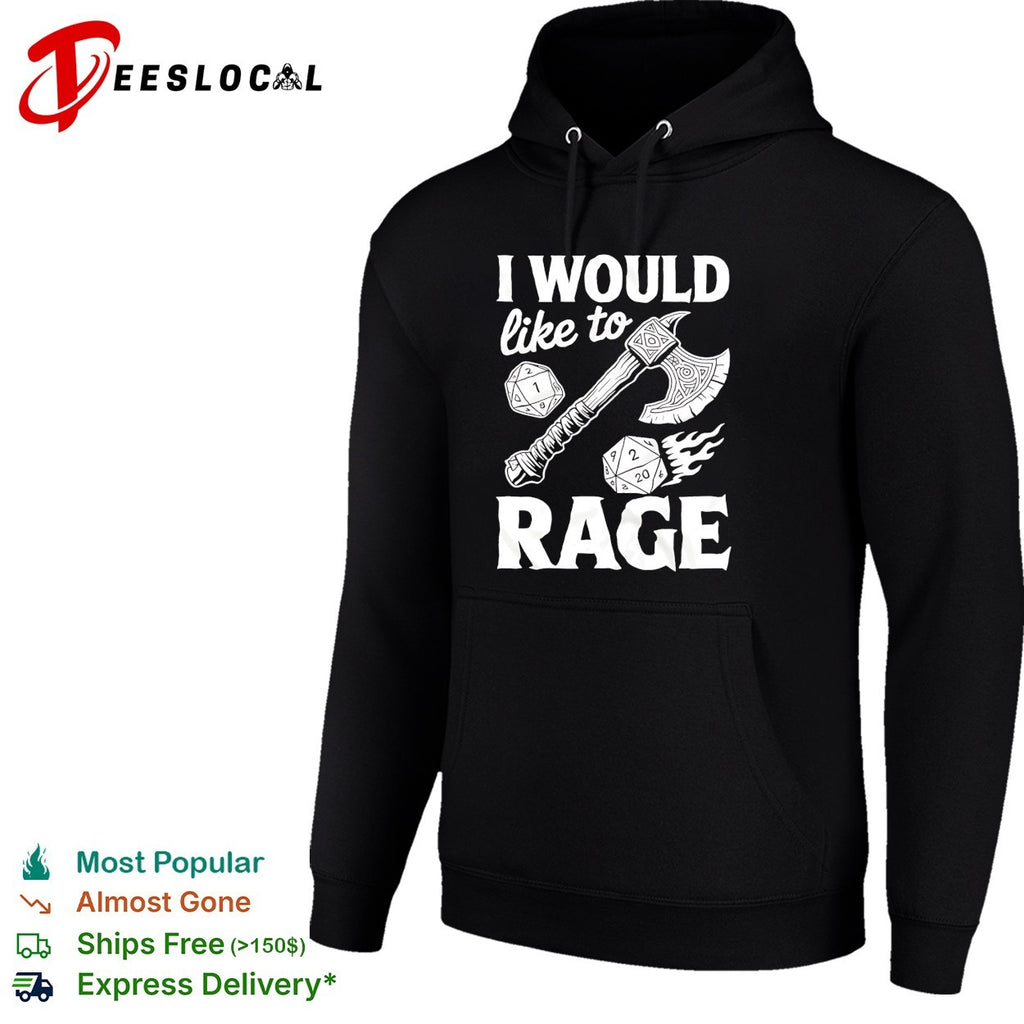 I would like to rage Dungeons Dragons funny gamer shirt