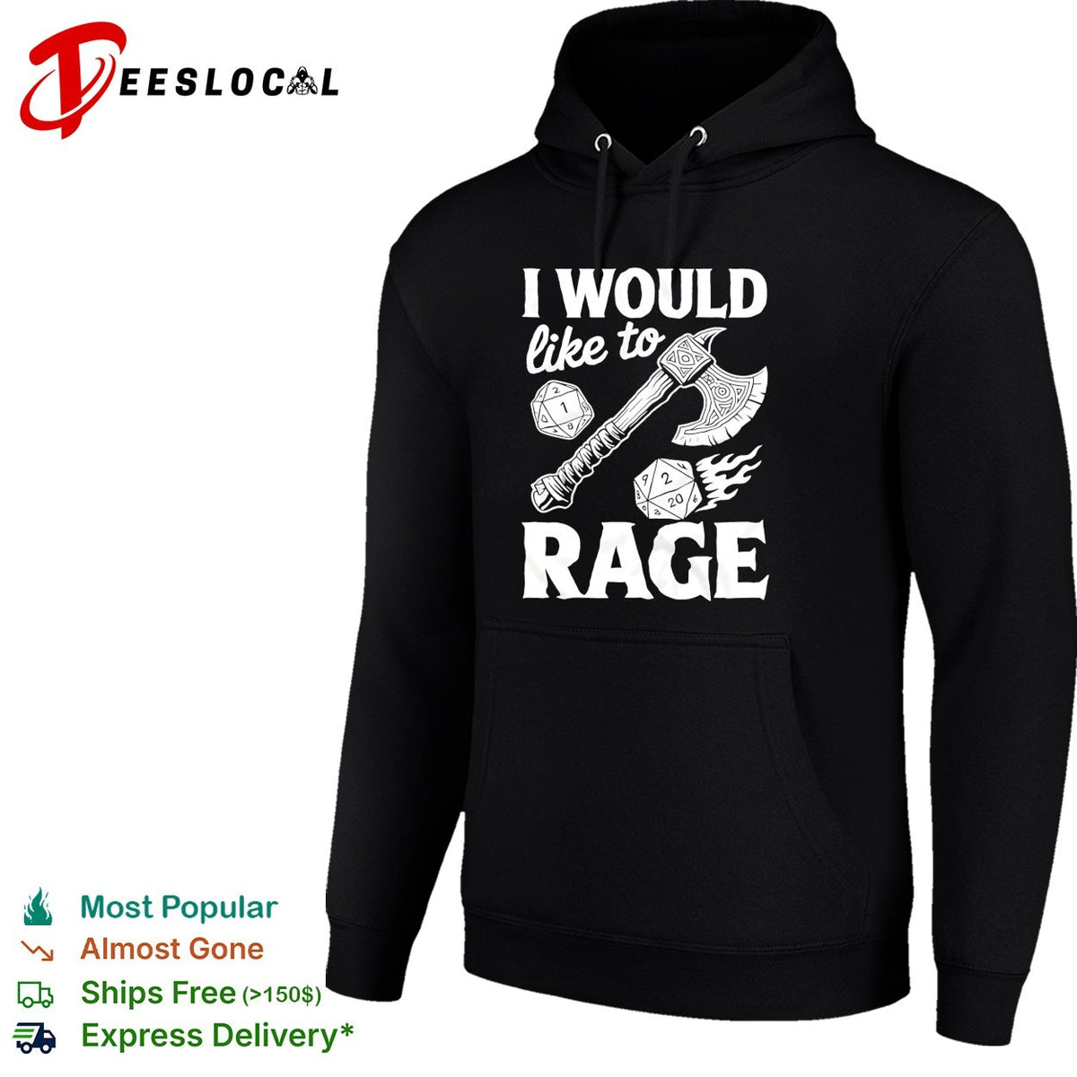 I would like to rage Dungeons Dragons funny gamer shirt