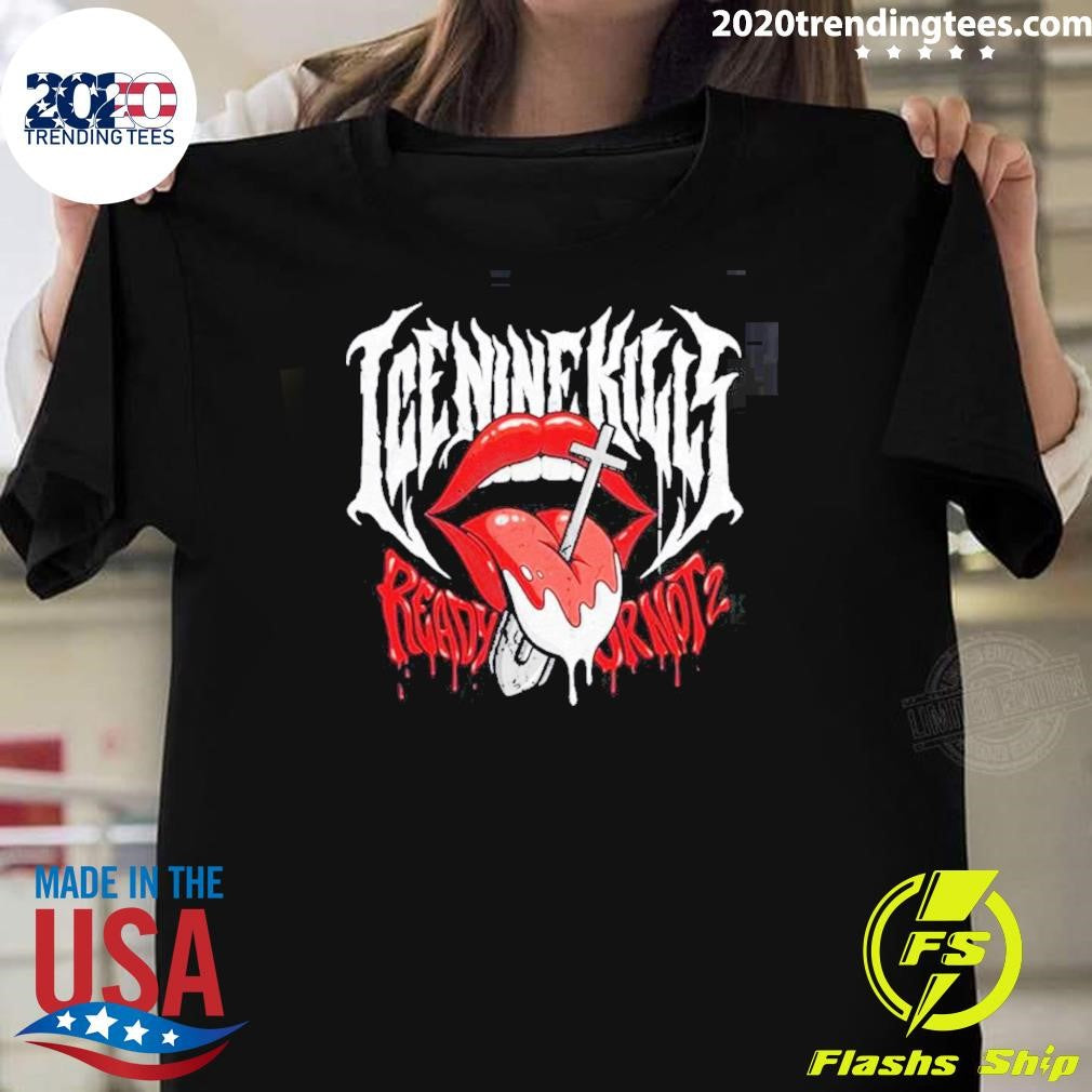 Ice Nine Kills Grave Diggler X Ready Or Not 2 Here I Come Merch Tongue Shovel Shirt