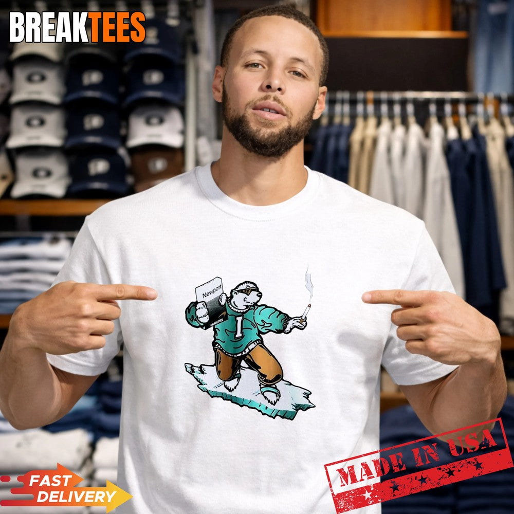 Icee Bear Smoking Newport cigarettes pack T-Shirt