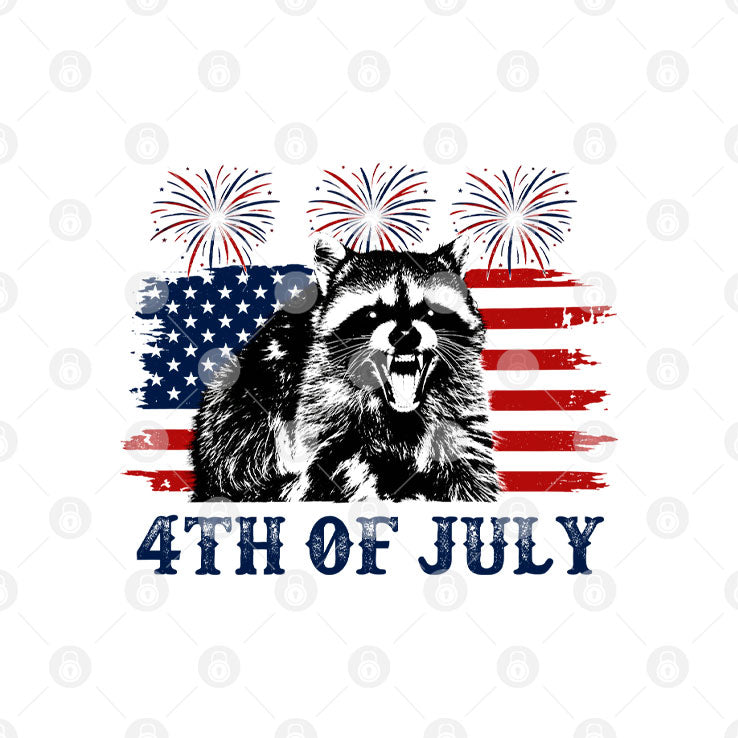 If I Ever Get Rabies You’re High On My Bitin List Funny Raccoon 4th of July Shirt