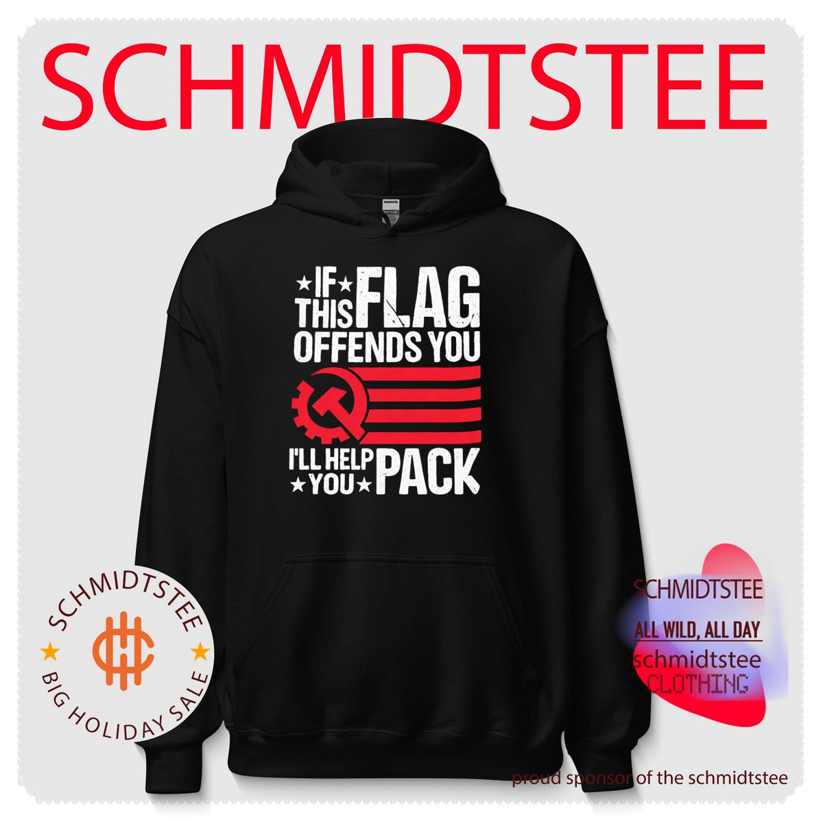 If This Flag American Offends You I’ll Help You Pack Shirt