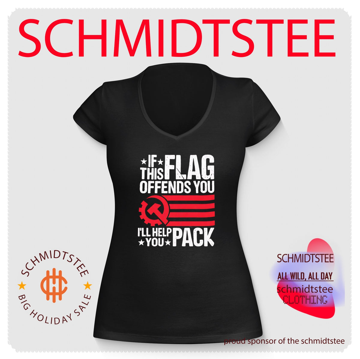If This Flag American Offends You I’ll Help You Pack Shirt