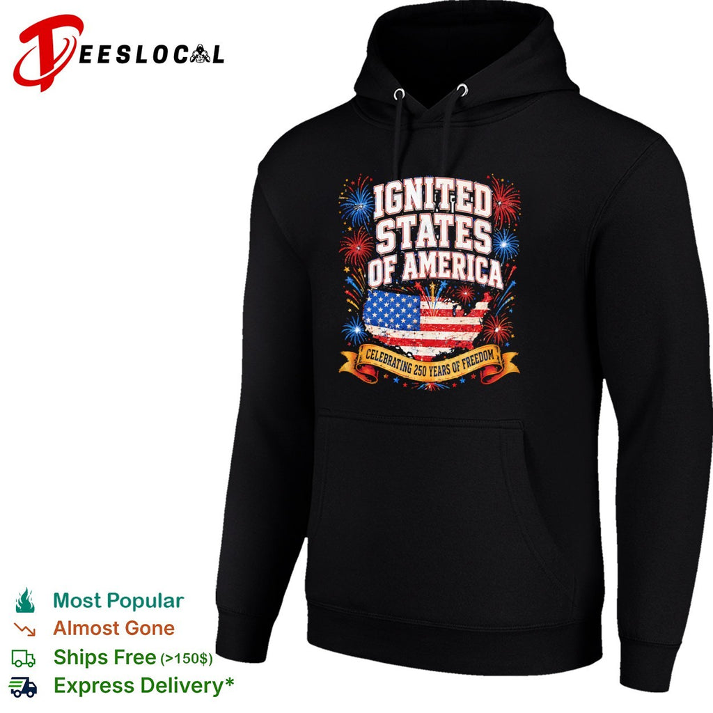 Ignited States of America celebrating 250 years of freedom fourth of july shirt