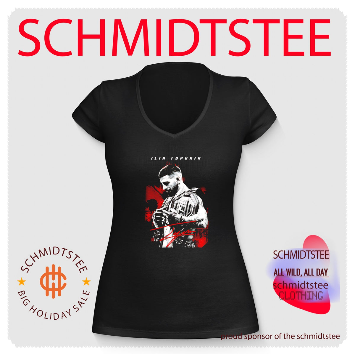 Ilia Topuria UFC Champion 2026 signature graphic shirt