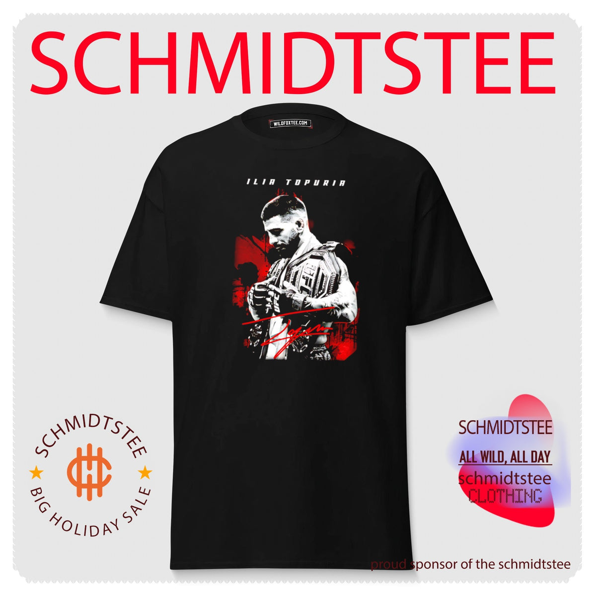 Ilia Topuria UFC Champion 2026 signature graphic shirt