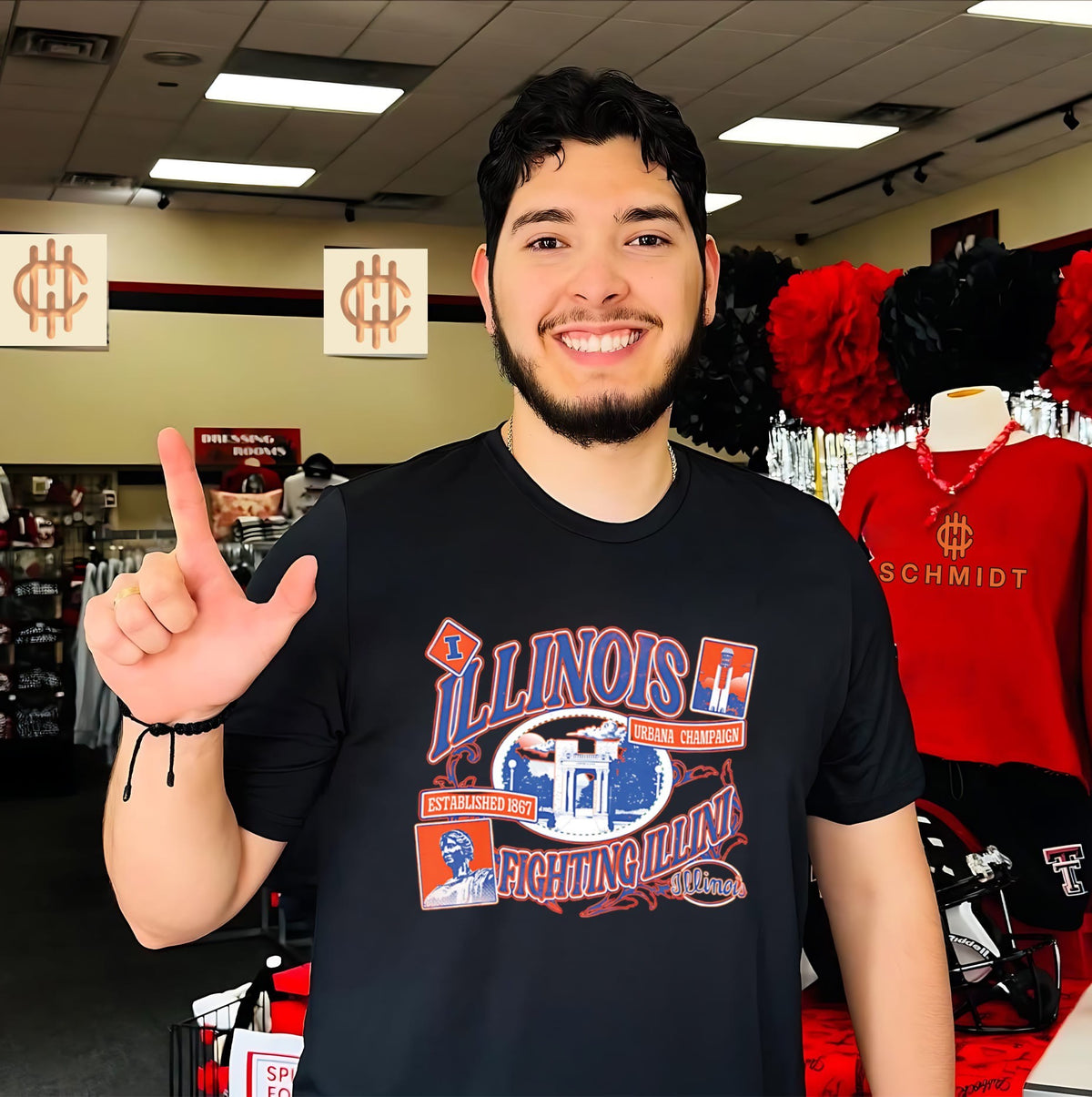 Illinois Fighting Illini Campus Landmark Postage shirt