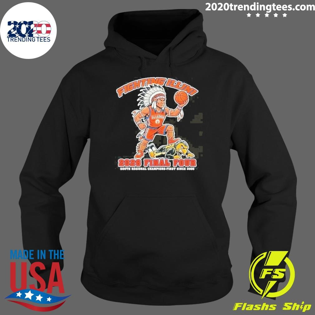 Illinois Fighting Illini Men’s Basketball Beat Iowa Hawkeyes 2026 Final Four Regional Champions Shirt