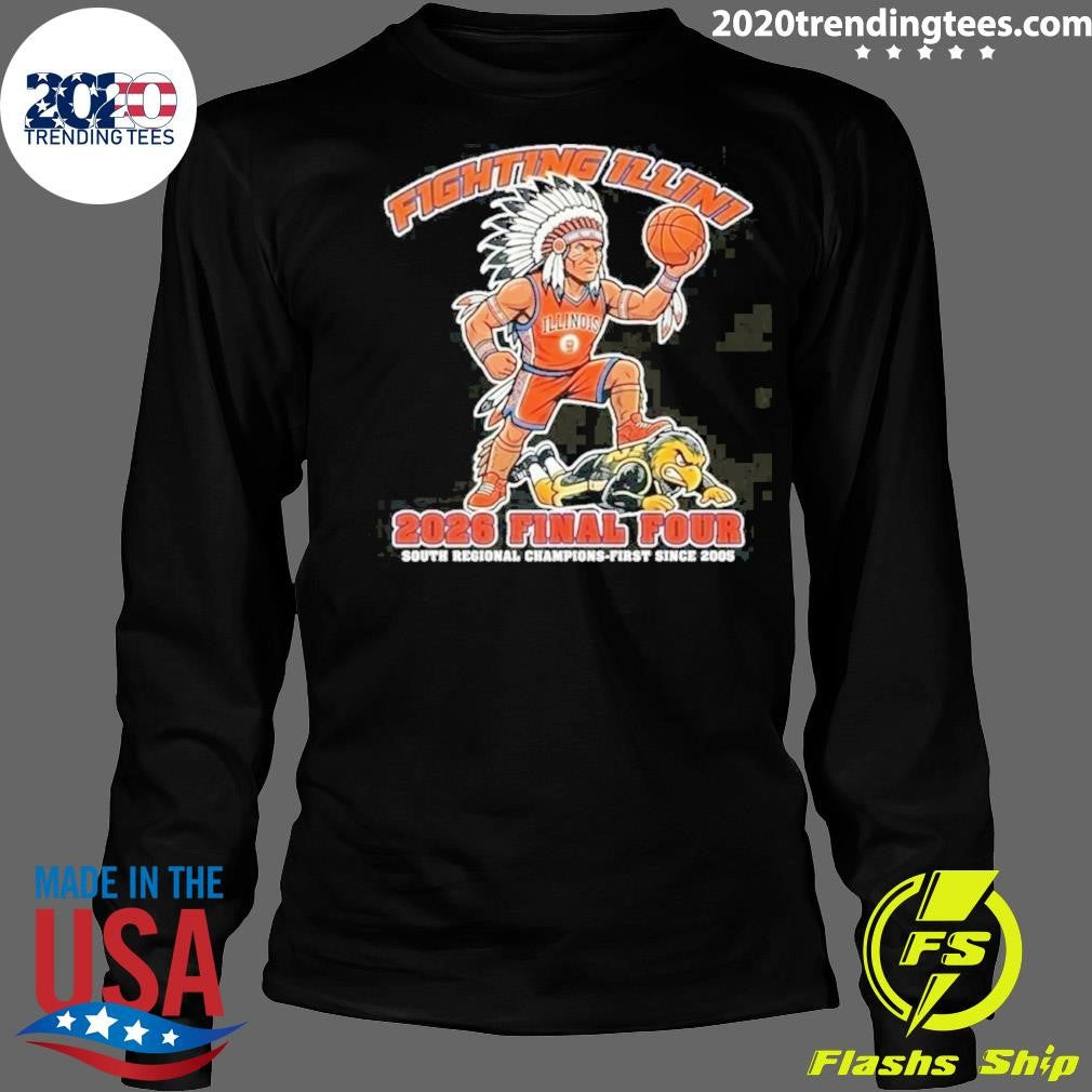 Illinois Fighting Illini Men’s Basketball Beat Iowa Hawkeyes 2026 Final Four Regional Champions Shirt