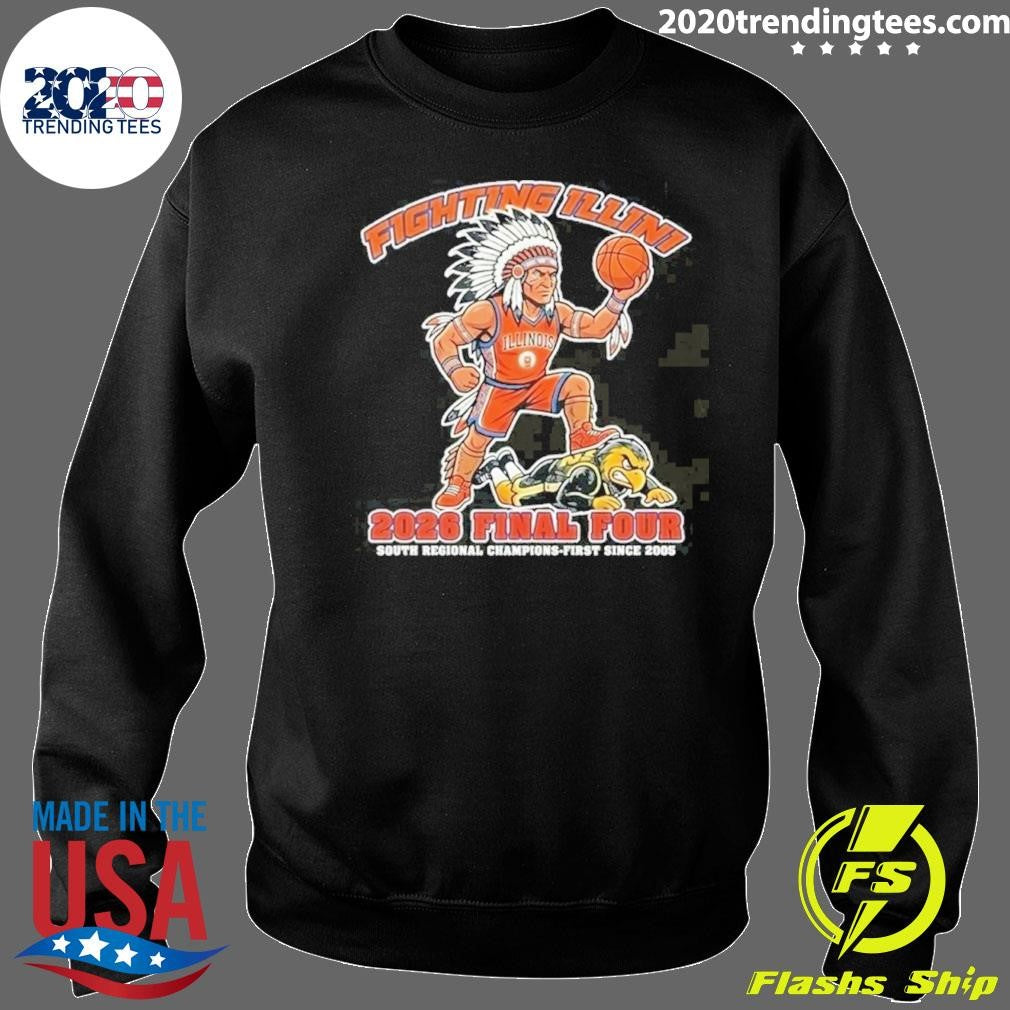 Illinois Fighting Illini Men’s Basketball Beat Iowa Hawkeyes 2026 Final Four Regional Champions Shirt