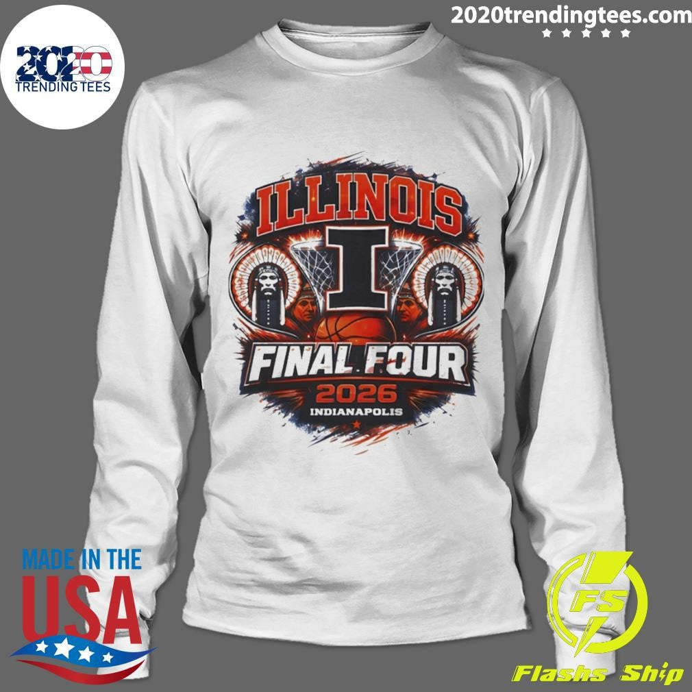 Illinois Final Four 2026 Indianapolis March Madness Illini Basketball Graphic Shirt
