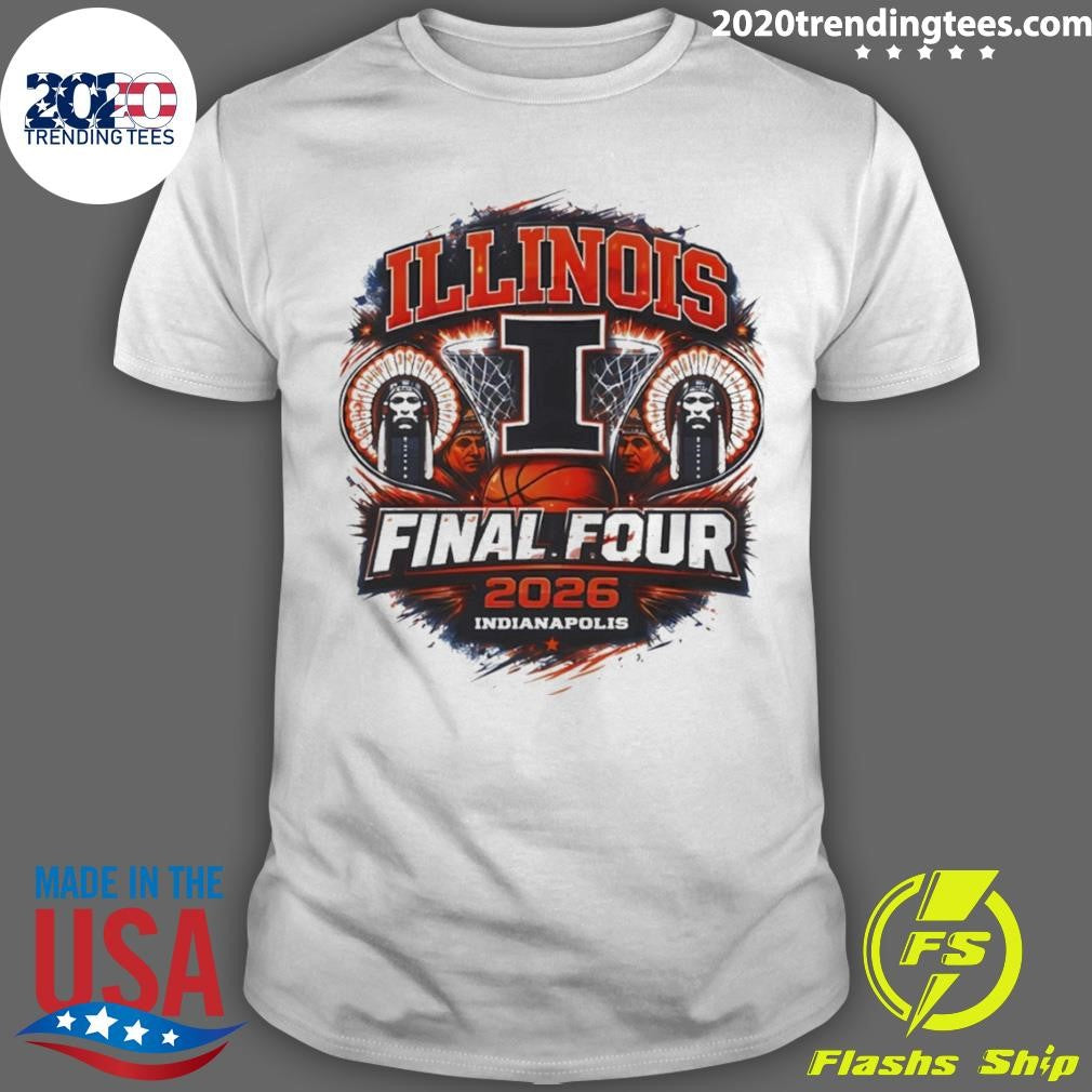 Illinois Final Four 2026 Indianapolis March Madness Illini Basketball Graphic Shirt