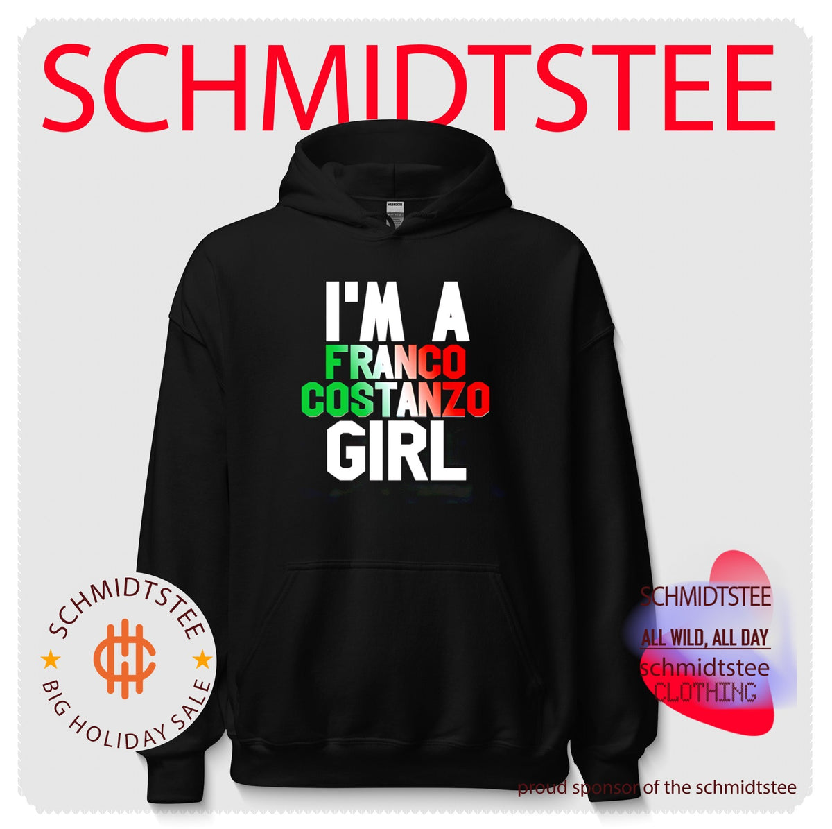 I’m a Franco Costanzo girl Italian flag shirt