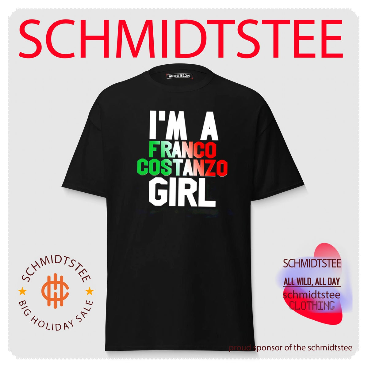 I’m a Franco Costanzo girl Italian flag shirt