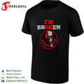 I’m broken cracked smiley face skeleton hand shirt