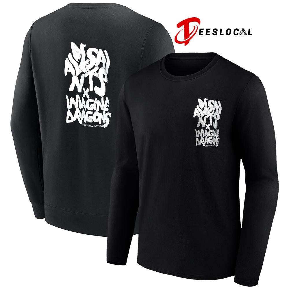 Imagine Dragons x All Saints Loom World Tour Drogando text shirt