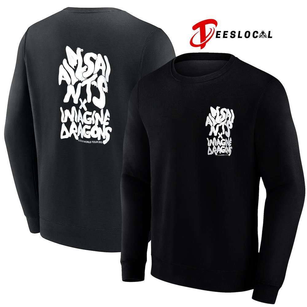 Imagine Dragons x All Saints Loom World Tour Drogando text shirt