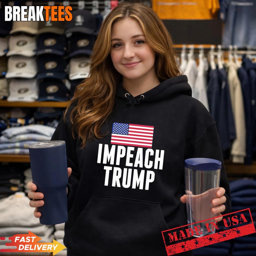 Impeach Trump American flag T-Shirt