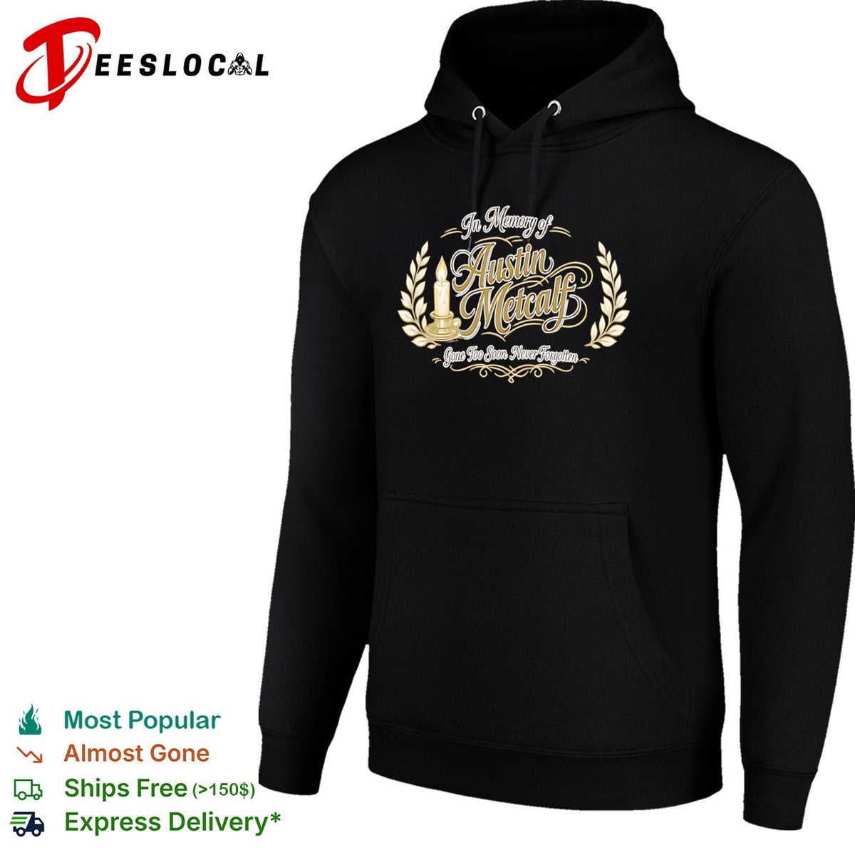 In Memory of Austin Metcalf Gone Too Soon Never Forgotten memorial shirt
