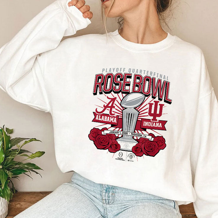 Indiana & Alabama Playoff Quarterfinal Rose Bowl January 1 2026 T Shirt