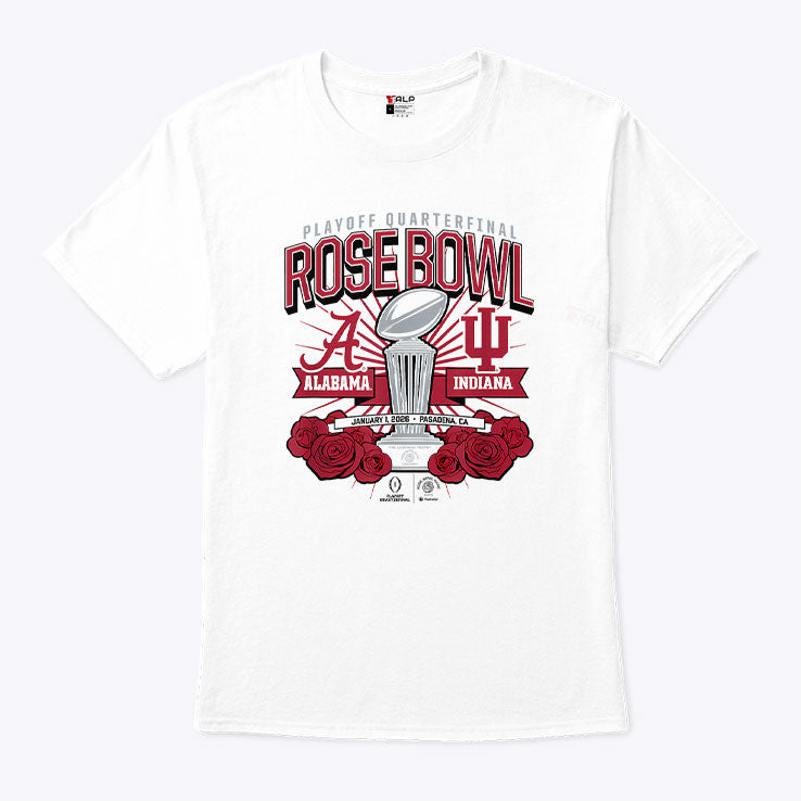 Indiana & Alabama Playoff Quarterfinal Rose Bowl January 1 2026 T Shirt