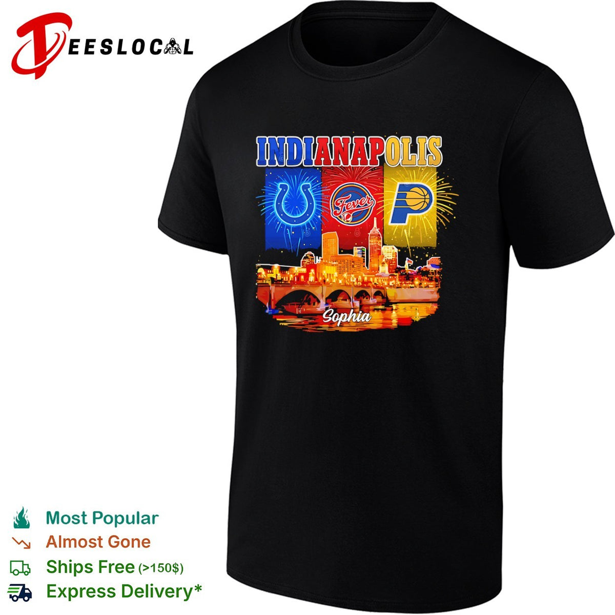 Indianapolis Colts Fever Pacers City Skyline Sophia shirt