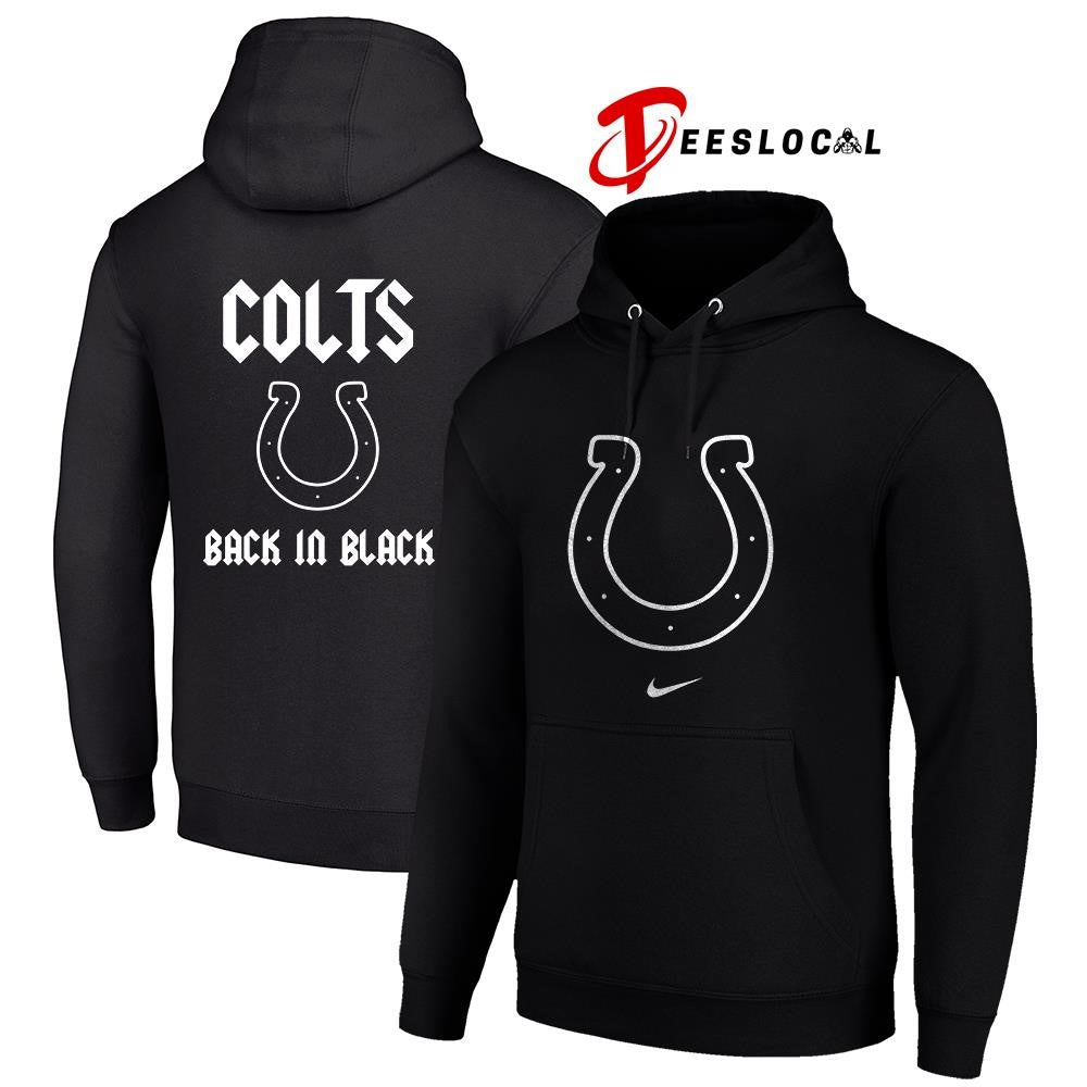 Indianapolis Colts back in black logo shirt
