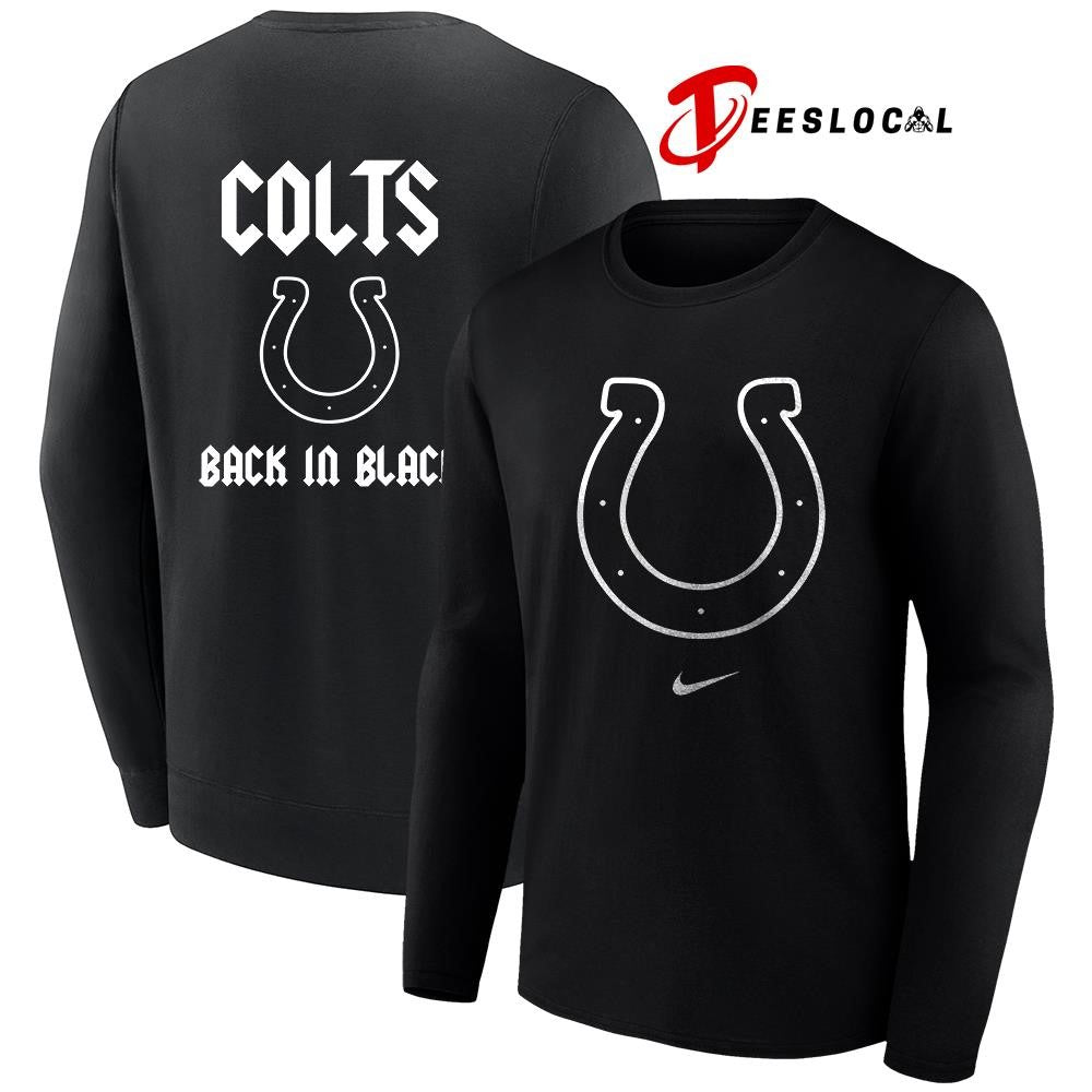 Indianapolis Colts back in black logo shirt