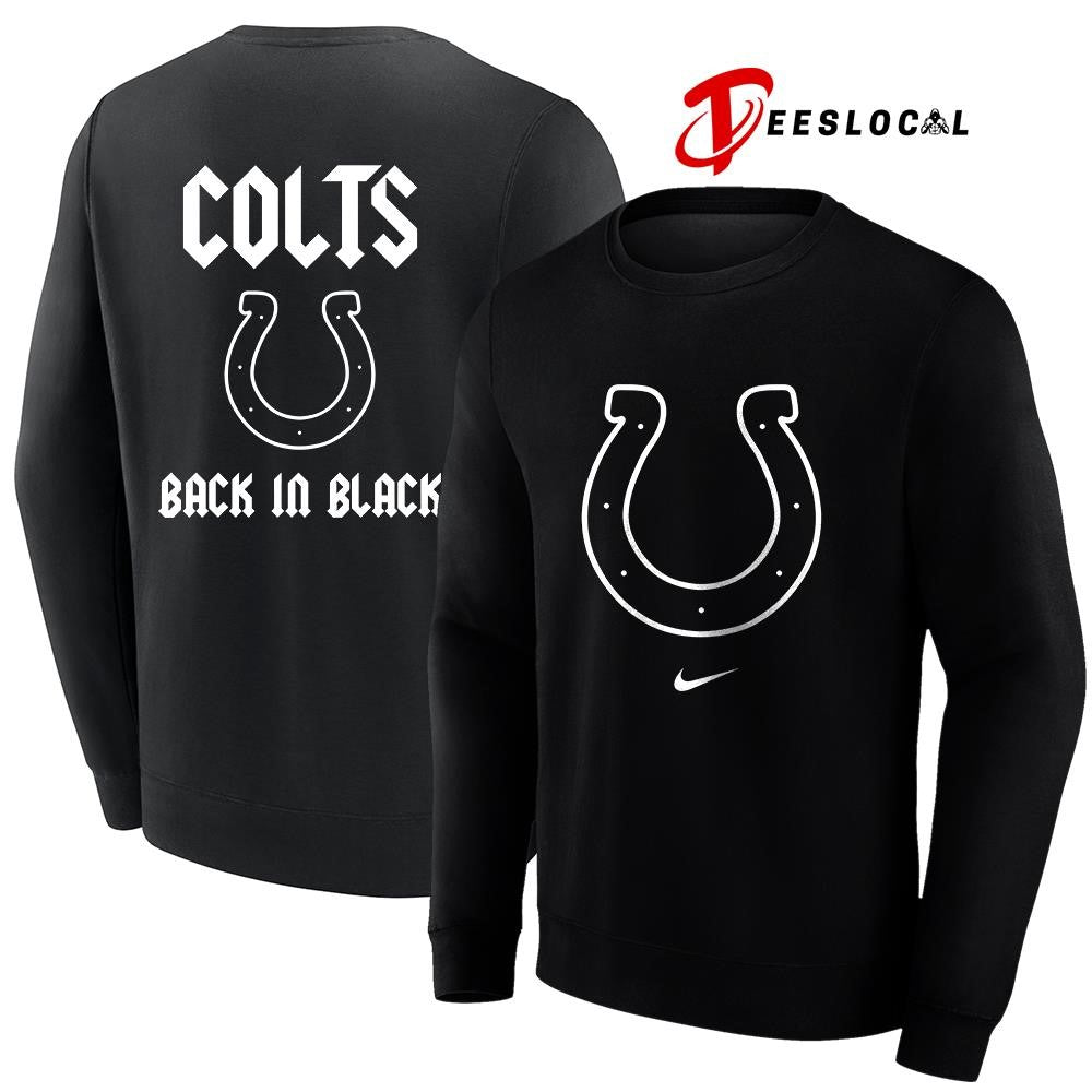 Indianapolis Colts back in black logo shirt