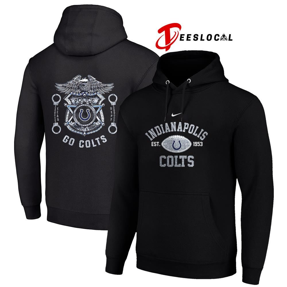 Indianapolis Colts law enforcement tribute protect and serve logo shirt