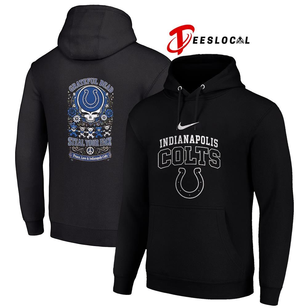 Indianapolis Colts x Grateful Dead steal your face peace love logo shirt