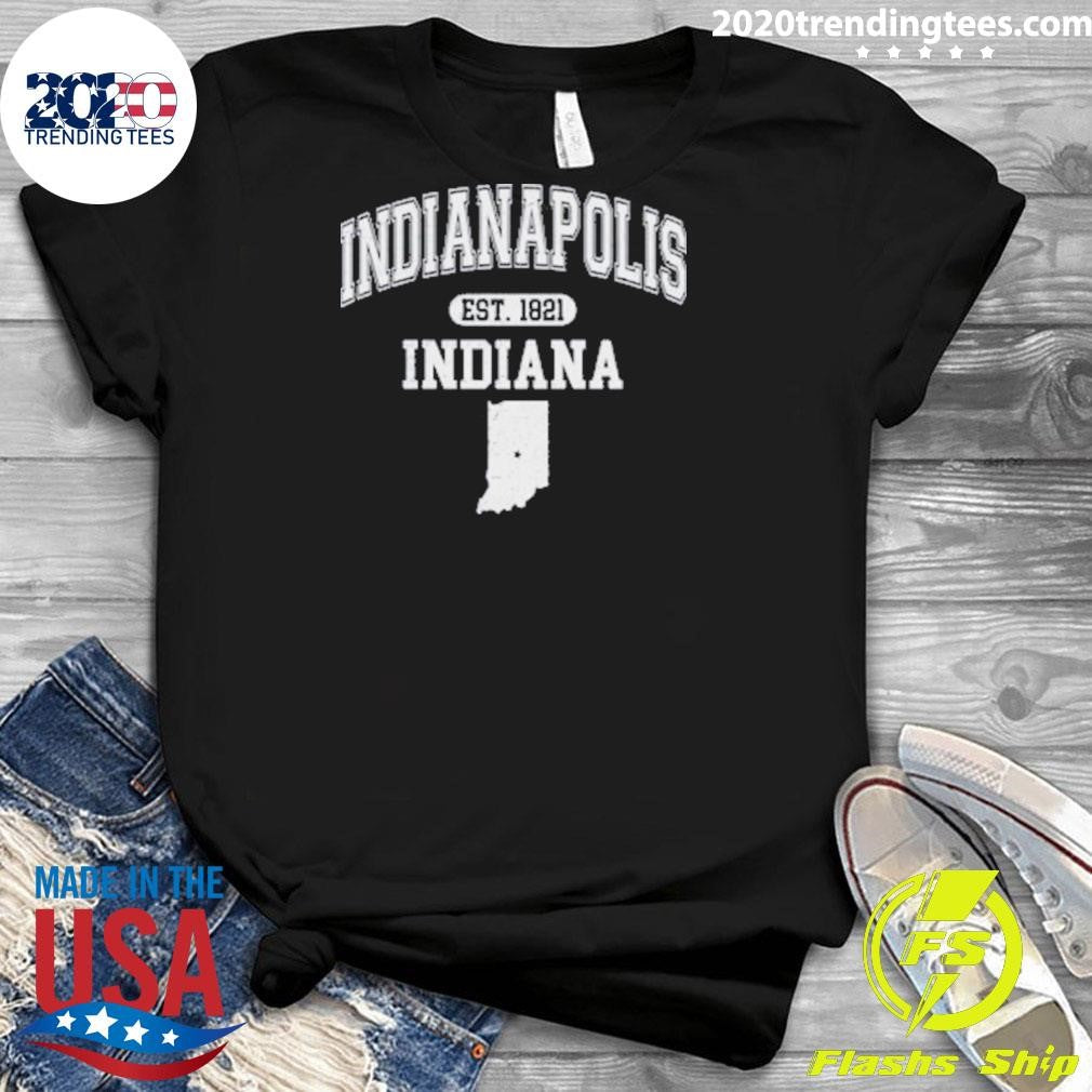 Indianapolis Indiana Est 1821 Varsity Shirt