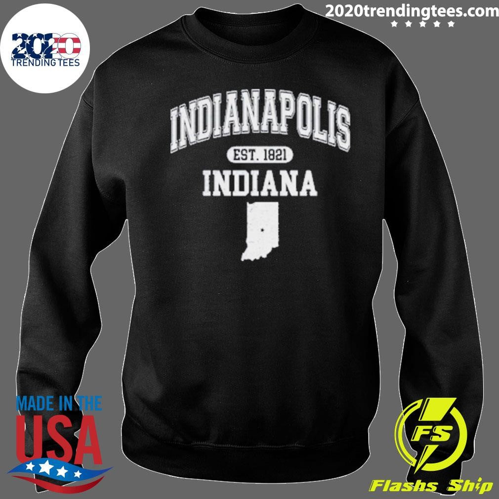 Indianapolis Indiana Est 1821 Varsity Shirt