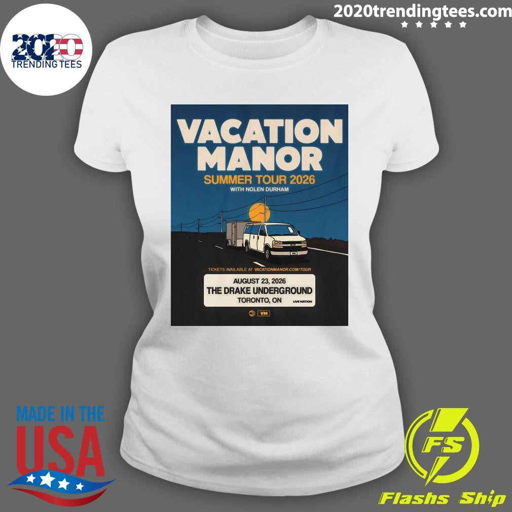 Indie rock duo Vacation Manor is coming to The Drake Underground on August 23, 2026 Shirt
