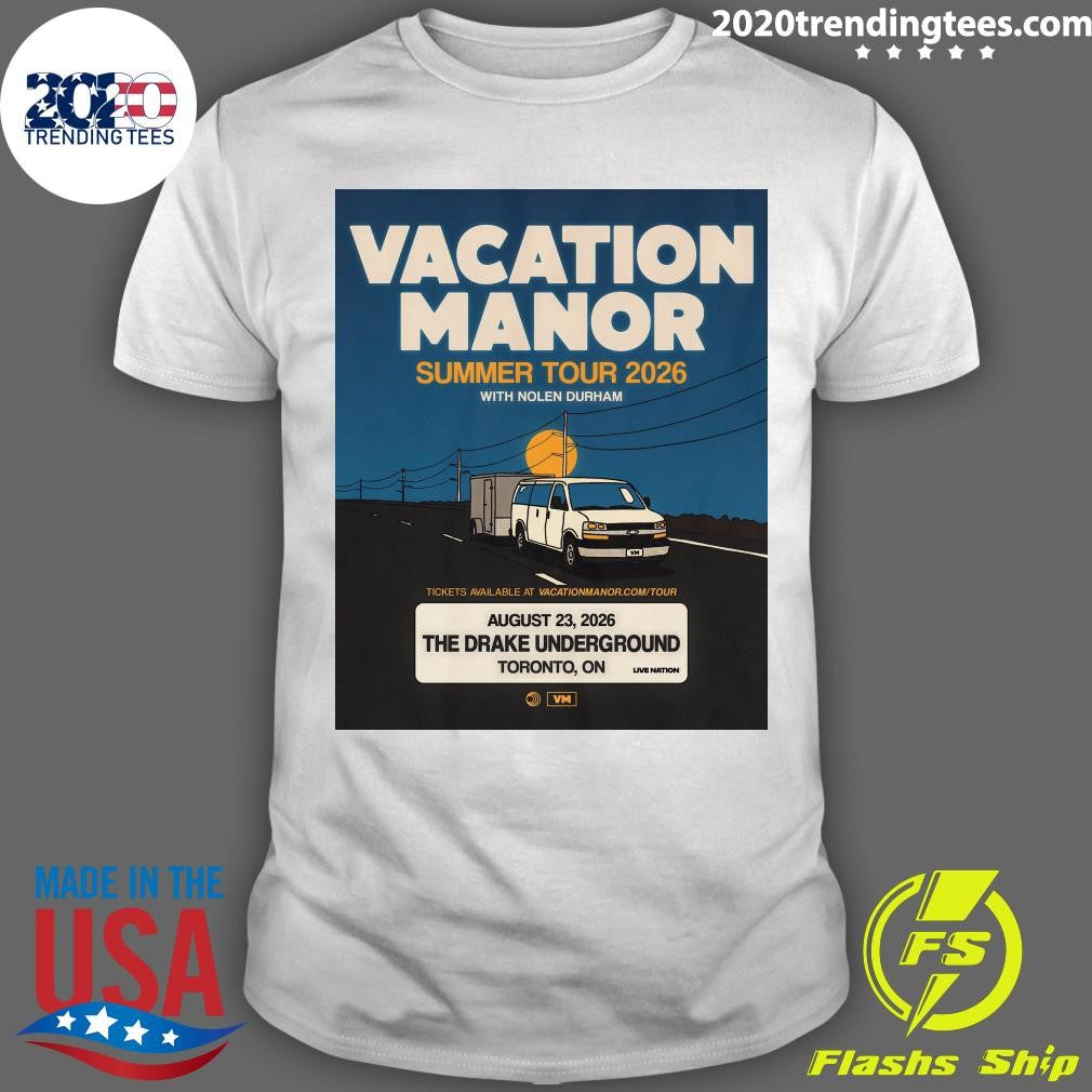 Indie rock duo Vacation Manor is coming to The Drake Underground on August 23, 2026 Shirt