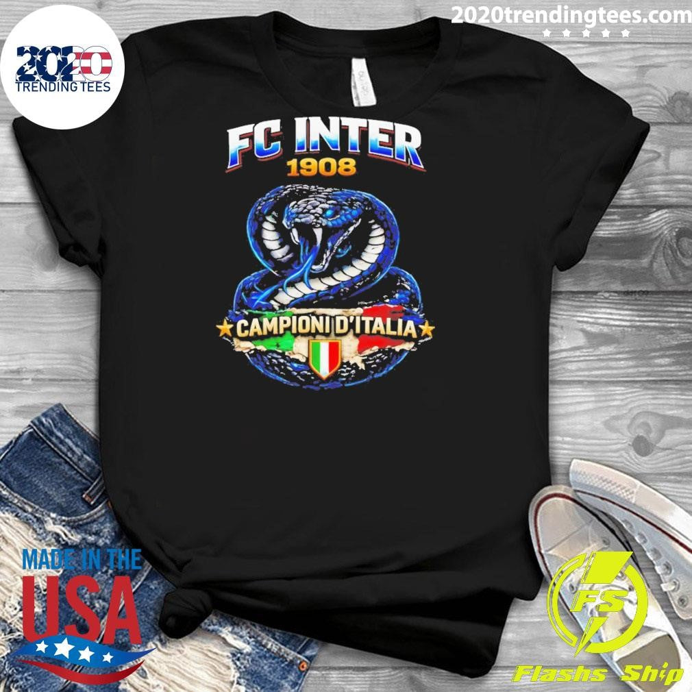 Internazionale Milan Fc Snake Campioni D’italia 1980 Serie A Champions Of Italy Shirt