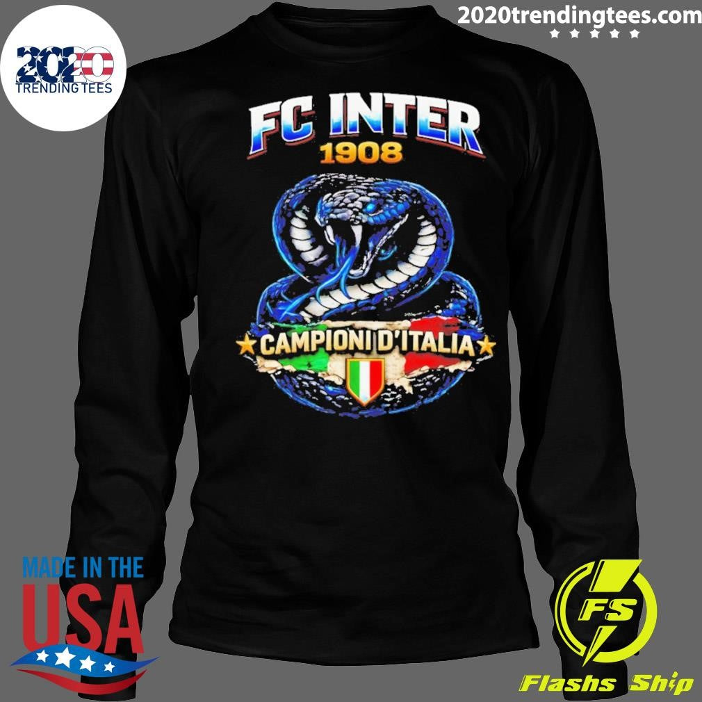 Internazionale Milan Fc Snake Campioni D’italia 1980 Serie A Champions Of Italy Shirt