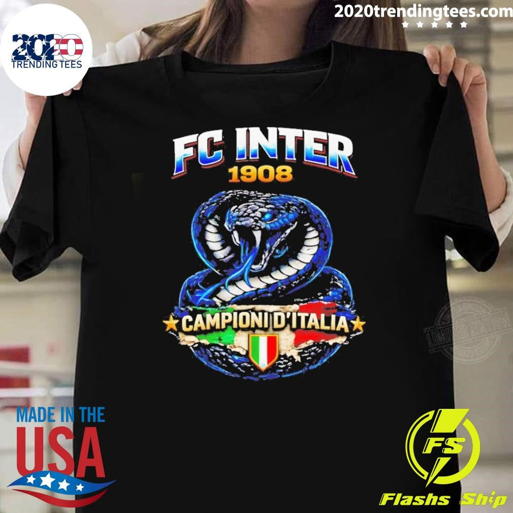 Internazionale Milan Fc Snake Campioni D’italia 1980 Serie A Champions Of Italy Shirt
